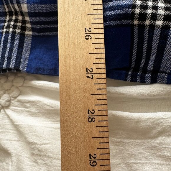 Old Navy Blue Plaid Classic Button-Up Shirt Size XXL Heritage Casual Workwear - Picture 7 of 8